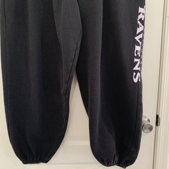 Baltimore Ravens Majestic Joggers Fleece Sweatpants NFL Black Mens Size 2XT Tall - Picture 5 of 6